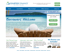 Tablet Screenshot of courtesyfinance.net